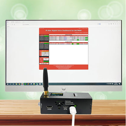 MM100 Upgraded MMDVM Hotspot Ethernet WLAN Port & WiFi DMR D-Star YSF P25 NXDN POCSAG Digitale Voice Modem Preloaded Pi-Star 4.2 Aluminium Case Two Colors OLED-scherm