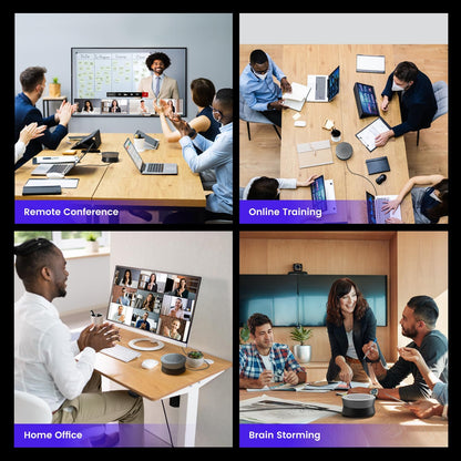 NEARITY A11 Conferentie Luidspreker en Microfoon, 4 Microfoons USB Speakerphone met AI Noise Cancelling, 4 m Audio Pickup, Plug and Play Computer Speaker met Microfoon voor Werk/Online