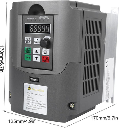 VFD Inverter 220V 5.5KW Eenfase 220V Input 3 Fase 380V Uitgang VFD Converter Variabele Frequentie Drive Motor Controller