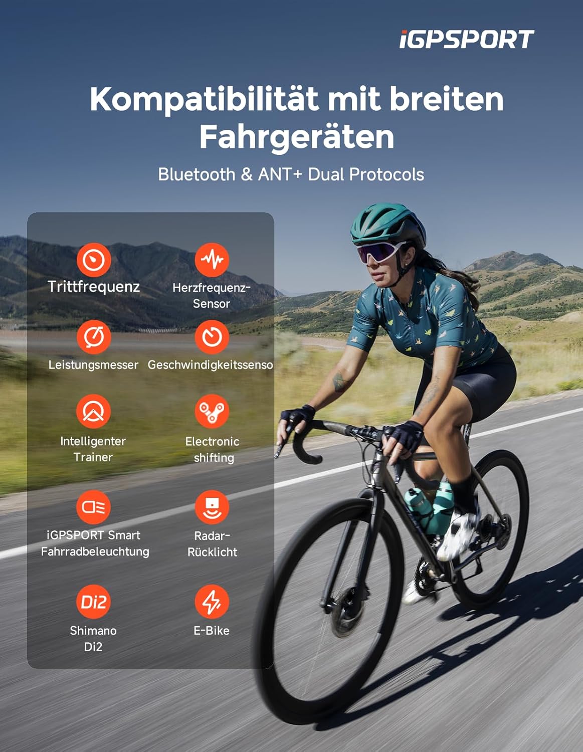 iGPSPORT BSC300T GPS fietscomputer, draadloos, touchscreen en toetsen, MAP-navigatie, trainingsfunctie, Bluetooth, ANT+