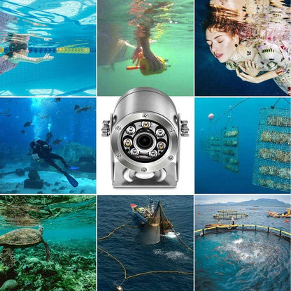 Barlus Onderwatercamera POE 5MP CMOS lens 100° groothoek zee roestvrij staal met vullicht IP68 waterdicht camera voor 24/7 koivijver met 9,8 m kabel