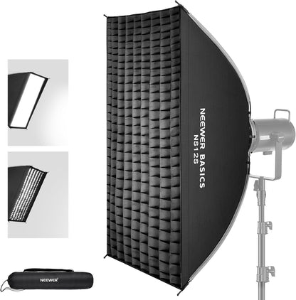 Rechthoekige Softbox – Stripsoftbox – Softbox – Strip Soft Box – Studio Softbox – 60 x 89 Cm – Quick-Release Met 2 Diffusers En Honingraatrooster