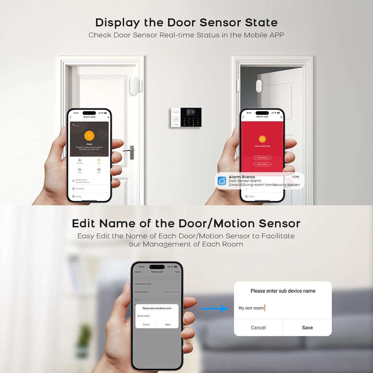 PGST Home Security System, 16 Stuk WiFi GSM 2G Home Security Alarmsysteem met Afstandsbediening Deurraam Alarm Sensor IR Bewegingsmelder Compatibel met Alexa