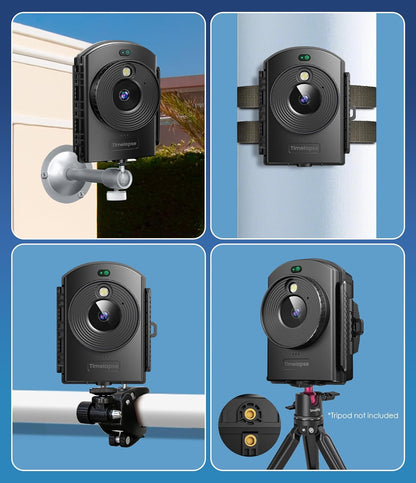Time Lapse Camera Outdoor - 1080P Timelapse Camera met IR-positionering, 180 dagen opnamen, IP66 Waterbestendig voor buitenbouw, plantengroei, kunstprojecten en natuurverkenning (TL2000)
