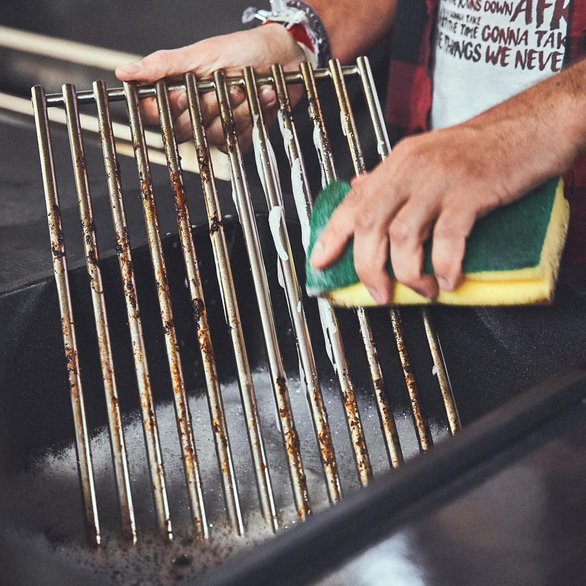 BURNHARD® RVS Grillroosters 9mm, hittebestendig, eenvoudig schoon te maken, vaatwasmachinebestendig, voedselveilig, ideaal voor allergieën – FRED Grillrooster Set
