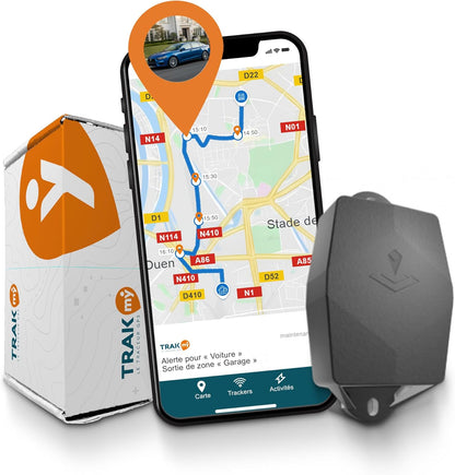 Maxi-GPS-tracker: 5 jaar batterijduur + 1 jaar gratis + zonder simkaart + zonder bedrading. Auto, boot, aanhanger, camper - BTP: bouwplaatsuitrusting