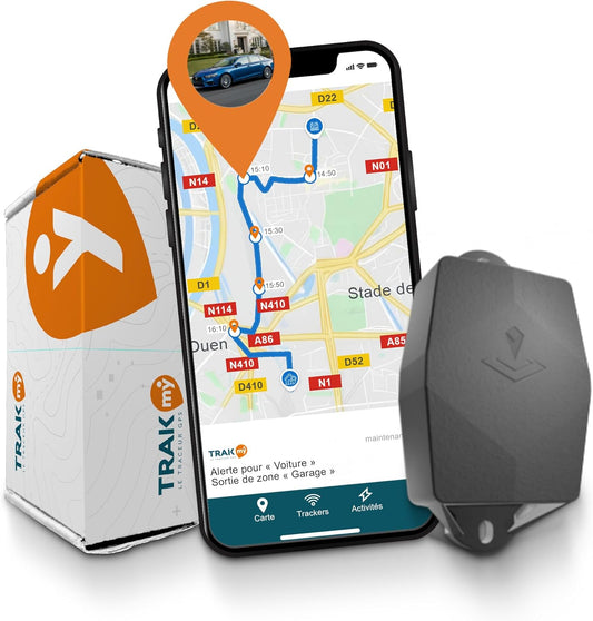 Maxi-GPS-tracker: 5 jaar batterijduur + 1 jaar gratis + zonder simkaart + zonder bedrading. Auto, boot, aanhanger, camper - BTP: bouwplaatsuitrusting