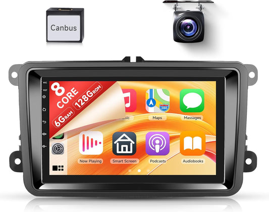 8 Core 6+128G 7" Android Car Radio for VW Golf 5 6 Passat Polo Tiguan Touran Skoda Caddy Seat with Wireless Carplay Android Car Mirror Link Bluetooth FM/RDS/EQ/DSP WiFi GPS Navi - QUORE