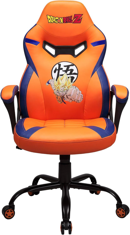 Subsonic Dbz Dragon Ballz Gaming Stoel Of Kantoorstoel, Pop Gamer Stoel Voor Kinderen, Comfortabele Schommelstoel, Geïntegreerde Hoofdsteun En Armleuningen, Ergonomische, In Hoogte Verstelbaar Oranje