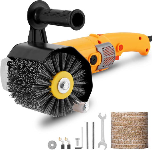 Elektrische polijst- en glansmachine – Polijstmachine – Glansmachine – Schuurmachine – Trommelschuurmachine – 3200 W – 8 Instelbare Snelheden – Geel EU