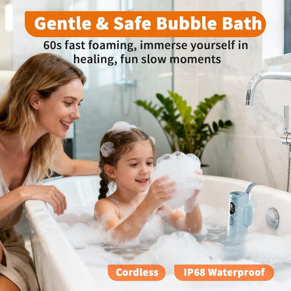 Bath Jet Spa, Bubble/Jet-modus, draadloze draagbare badkuipaccessoires met 2600mAh batterij, IP67 waterdicht, led-licht en temperatuurweergave, 3 snelheden verstelbaar, ideaal ontspannend cadeau voor