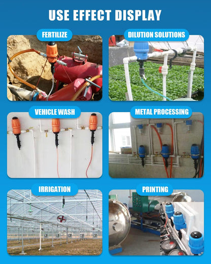 Wateraangedreven Doseerpomp 0,4% Tot 4% – Meststofinjector – Kunstmestinjector – Hydraulische Injector – Proportioneerpomp – Zonder Elektriciteit – 3/4 Inch Aansluiting