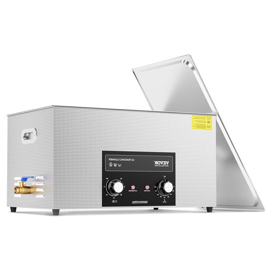 VEVOR Ultrasonic Cleaner 22L with Timer, Radiator Baskets, Digital Sound Cavitation Machine, Ultrasonic Cleaner 480 W for Watches, Glasses, Coins, Metal Tools - QUORE