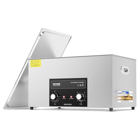 VEVOR Ultrasone reiniger 22 l met timer, radiatormanden, digitale geluidscavitatiemachine, ultrasone reiniger 480 W voor horloges, brillen, munten, metalen gereedschap