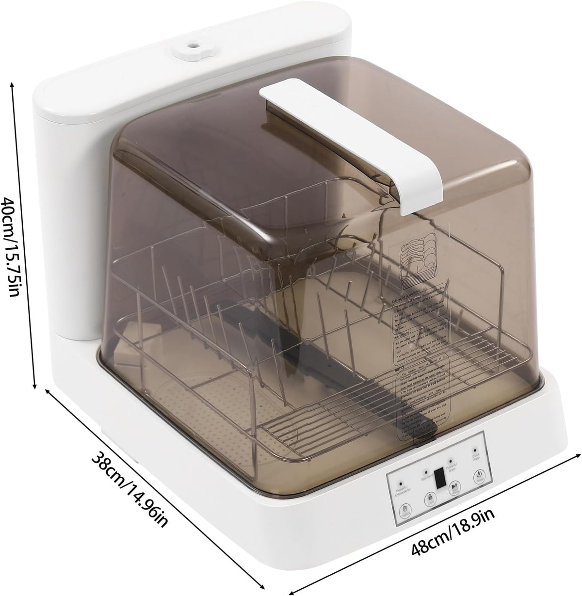 Mini-vaatwasser met 6 liter watertank, tafelvaatwasser voor camping en Tiny House - draagbare vaatwasser met / zonder wateraansluiting voor camper, boot en slaapzaal