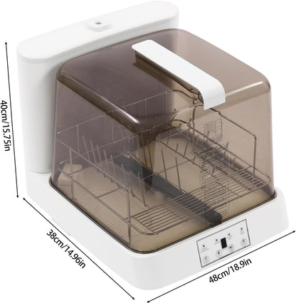 Mini-vaatwasser met 6 liter watertank, tafelvaatwasser voor camping en Tiny House - draagbare vaatwasser met / zonder wateraansluiting voor camper, boot en slaapzaal