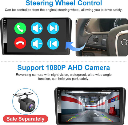 Woibugee Android 10 autoradio Wireless CarPlay Wireless Android auto voor Audi_A3 S3 RS3 2 GB + 32 GB 9 inch QLED scherm AM FM RDS radio WiFi dubbele Bluetooth audio auto stereo met navigatie