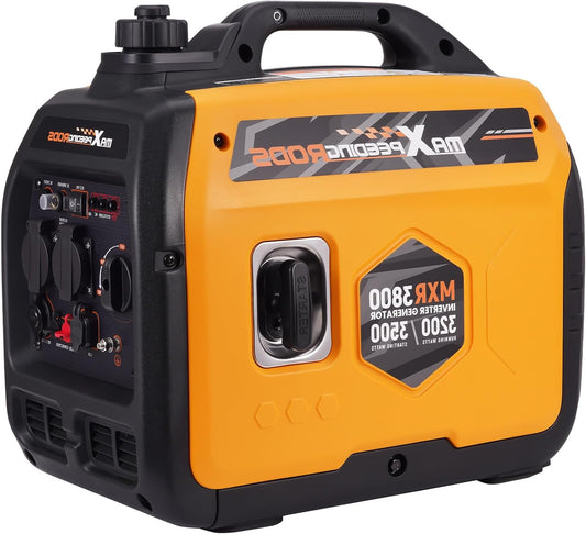 Inverter generator – draagbare stroomgenerator – noodstroomaggregaat – stille benzinegenerator – campinggenerator – 3500W piekvermogen – fluisterstil & compact design - QUORE