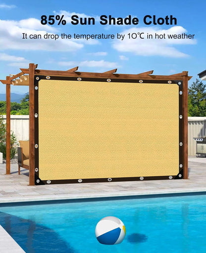 Schaduwnet, schaduwzeil 85% UV-schaduw, schaduwstof, broeikas, winddicht, voor afdekking met oogjes, voor broeikas/tuin/pergola/terraslaand