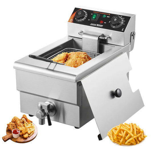 Elektrische Friteuse – Professionele Frituurpan – Frituurpan Elektrisch – Snackfriteuse – Horecafriteuse – 3000W Vermogen – 11 Liter Inhoud
