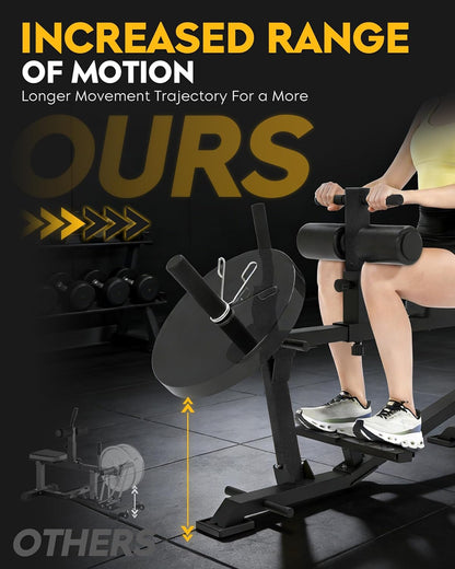 GUUG Calf Machine Road Traine Calf Stretcher Seated Leg Trainer for Home Strength Leg Trainer Leg Training Device Training Seated Calf Raise Machine - QUORE