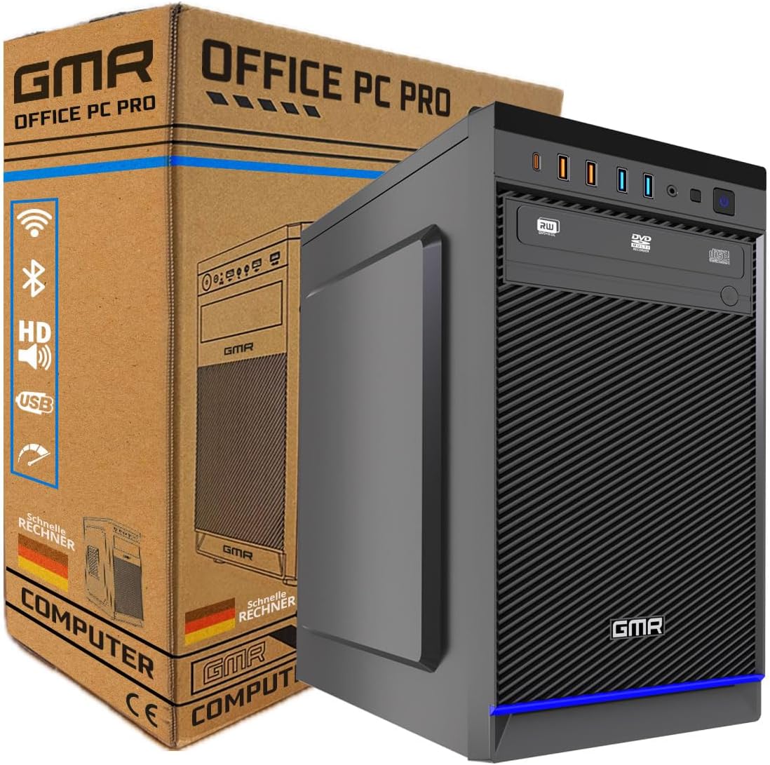 GMR Ultra i5 Office PC - Business Office Computer | 16 GB RAM | 512 GB SSD M.2 | DVD±RW | USB 3 | Windows 11 Pro | WiFi Bluetooth