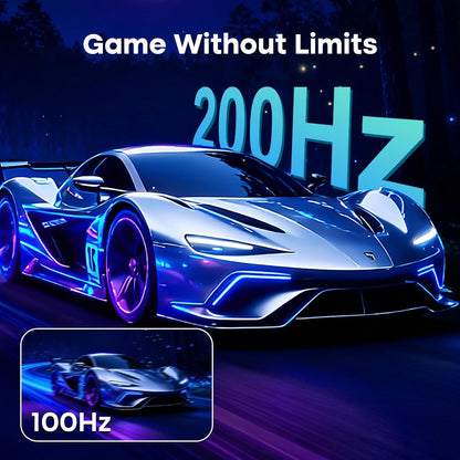 Amzfast 27 inch gaming display QHD 2560 x 1440 200 Hz, Fast IPS scherm, sRGB 132%, HDR 450cd/m², geïntegreerde luidsprekers, 1MS MPRT, VESA 100X100, HDMI 2.0/DP 1.4 - AMZG27F5Q