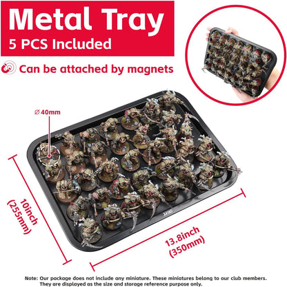 Jucoci Miniaturen ABS Plastic Opbergkoffer Miniaturen Transportkoffer (groot formaat met licht)