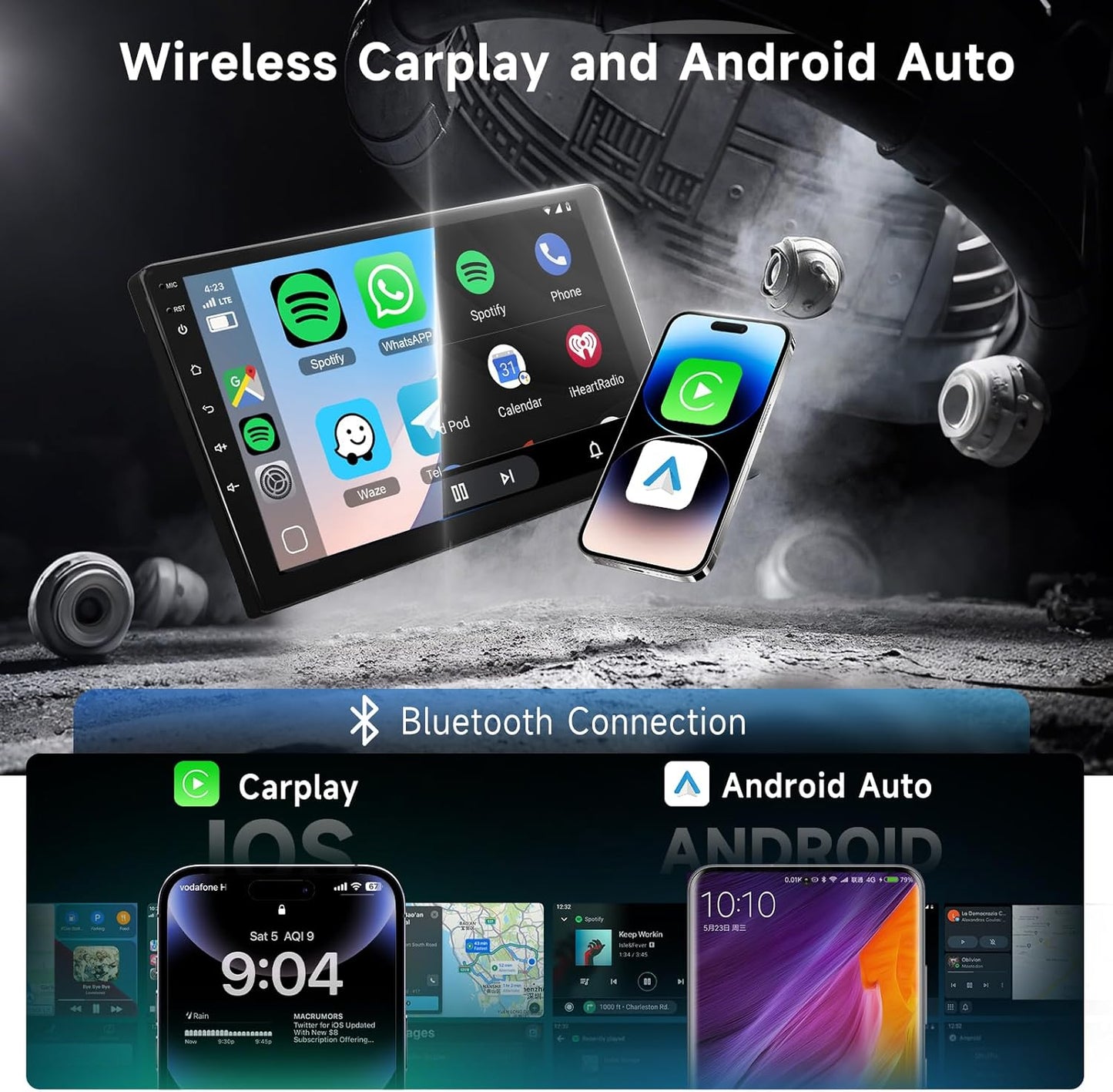 Autoradio – CarPlay Radio – Auto Multimedia – Android Auto Stereo – 10,1 Inch Touchscreen – 8-Core Processor – 6GB RAM + 128GB Opslag – Bluetooth – Achteruitrijcamera – GPS Navigatie
