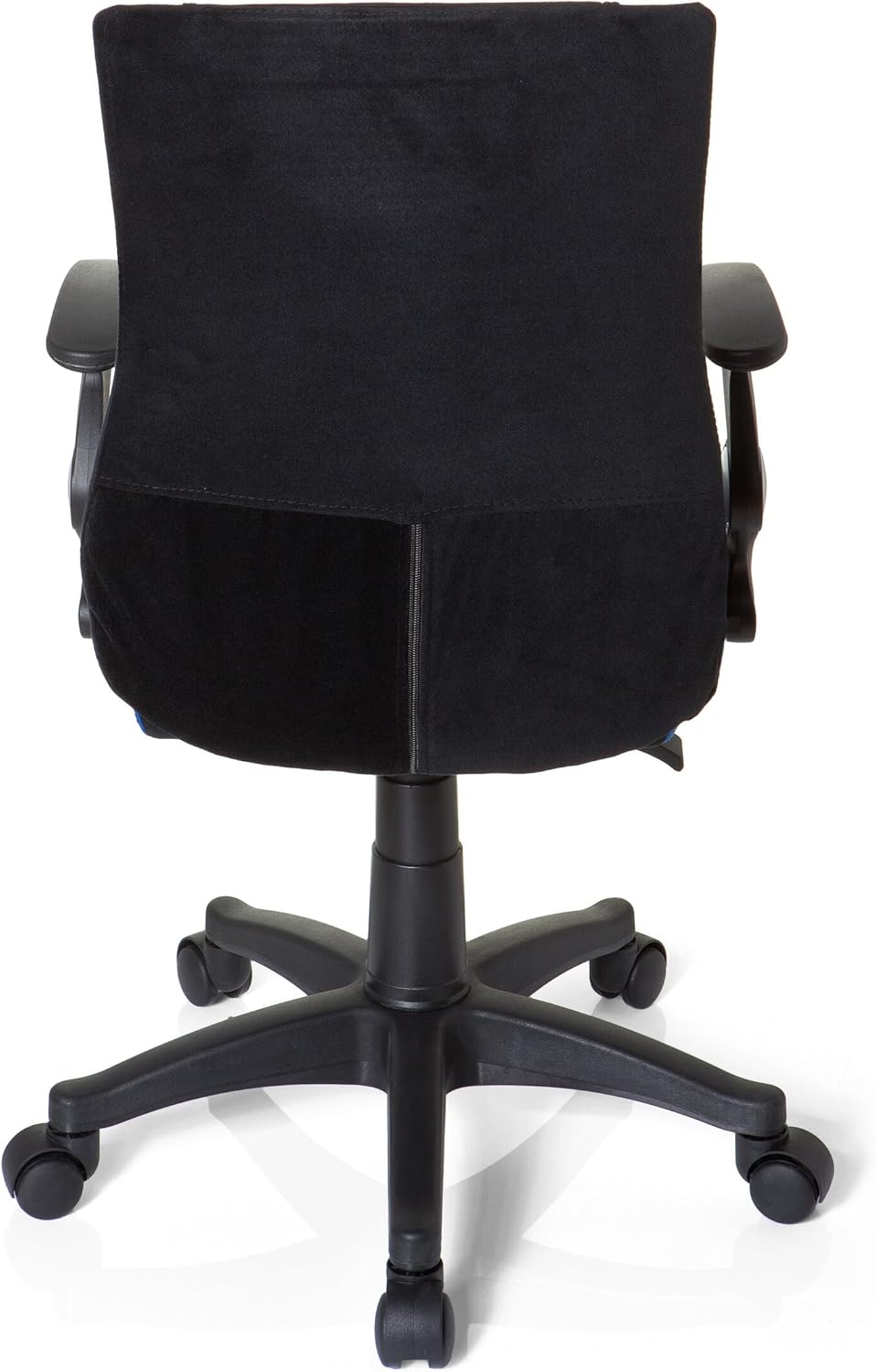 hjh OFFICE 670470 kinder bureaustoel KIDDY PRO AL stof zwart/blauw armleuningen comfortabele bekleding kinderstoel bureau chair