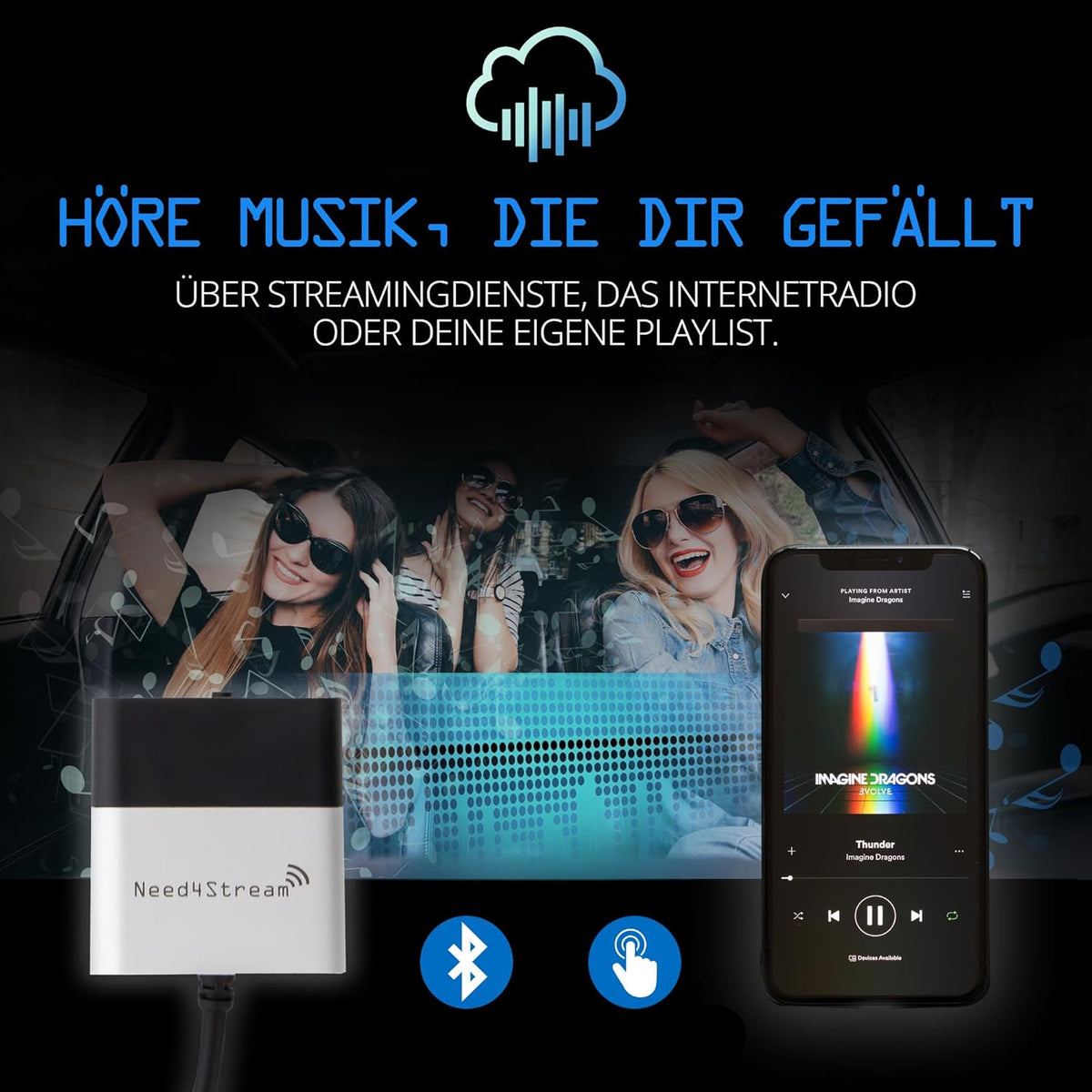 Compatibel met MINI 2e generatie, N4S300B-MI Bluetooth Audio Interface met titellijsten, geschikt voor iPhone en Android
