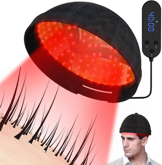 Helm voor laser haargroei, rood infrarood lichttherapie stimuleert haargroei, keert dunner worden om, voller haar. Anti-haaruitval bevordert haargroei. Behandeling voor haaruitval voor mannen en