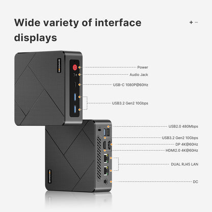 Gaming PC – Game Computer – Desktop PC – Mini PC – Ryzen 7 5700U – 32 GB RAM – 512 GB SSD – Triple 4K Output – Wi-Fi 6E & LAN 2.5G