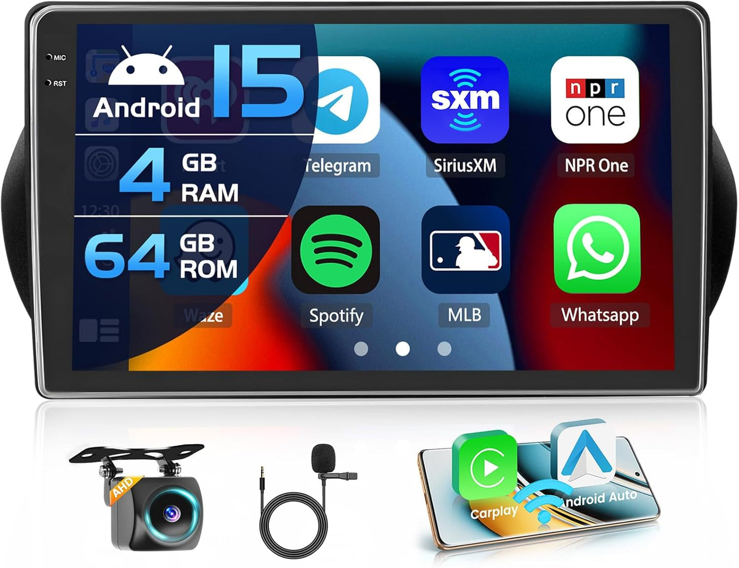 Autoradio – Multimedia Systeem – Navigatiesysteem – Smartphone Interface – Touchscreen Radio – 10 Inch In-Cell Scherm – Draadloze CarPlay & Android Auto