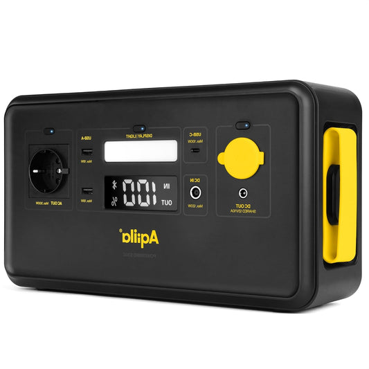Portable Powerstation 294Wh, 300W, Extremely Long Life, Portable, LiFePo4, Power Bank with Power Outlet, Power Station Generator, Aqiila Powerbird S300 - QUORE