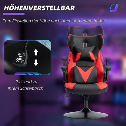 Gamingstoel – Bureaustoel – Gamerstoel – Zithoekstoel – Ergonomische Stoel – Verstelbare Hoogte – Kantelfunctie - QUORE