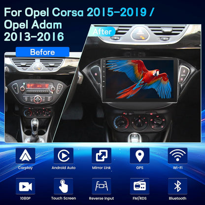 9" Android Autoradio – Multimedia Systeem – Navigatie Radio – Touchscreen Headunit – Auto Stereo – Draadloos & Bekabeld CarPlay – GPS Met Offline Kaarten