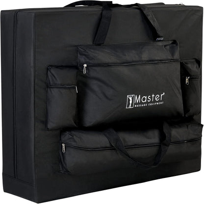 Inklapbaar Massagebed Zwart – Mobiel Massagebed – Massagebank – Massagetafel – Behandelbed – Geïntegreerd Verwarmingssysteem – Verstelbare Hoogte 60 t/m 86 Cm