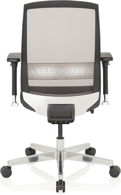 hjh OFFICE FOUNTAINE 657658 bureaustoel zwart draaistoel ergonomisch met zelfherstellende netrug