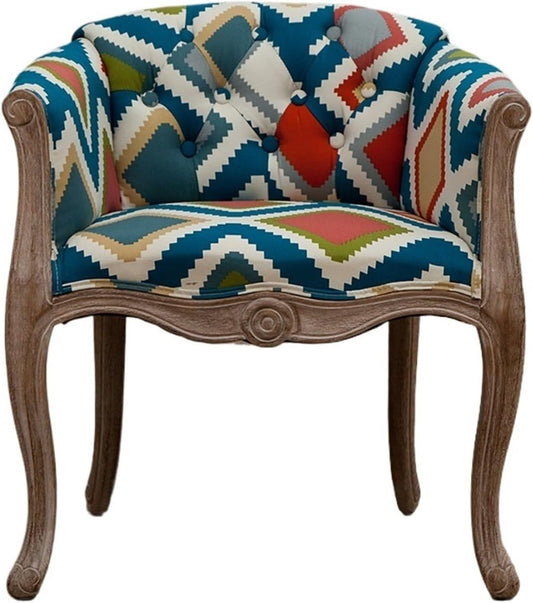 Armchair, Single Sofa Chair, Velvet Backrest, Rubber Wood Legs, Suitable For Living Room, Dining Table(Noise1) - QUORE