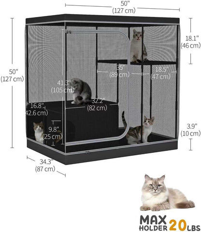 DINMO Kattenverblijf 333WPC07BB Zwart