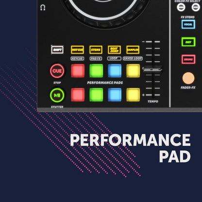 DJ-Controller 2-Kanaals – DJ-Mengpaneel – DJ-Mixer – Mengtafel – Audio-Interface – Bluetooth en USB – Geïntegreerde Geluidskaart met RGB-Pads