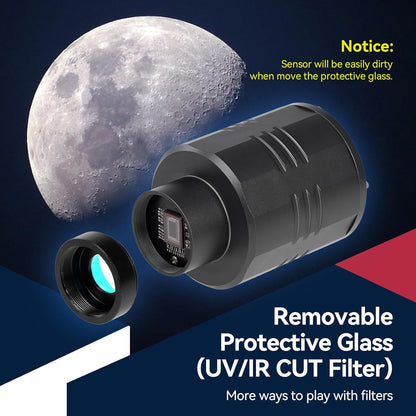 Svbony SC311 WiFi Telescoop Astro Camera op Instapniveau, WiFi 4 Punts Verbinding Oculair Telescoop met IMX662 CMOS Sensor, Elektronisch Oculair met 32GB TF Kaart voor EAA en Planetaire Fotografie