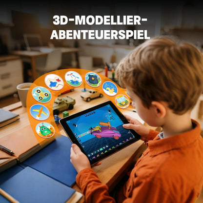 3D-printer – 3D-printmachine – 3D-fabricator – 3D-bouwer – Volledig gesloten behuizing – Snelle nozzle-vervanging en 8-kleuren PLA-filamentset