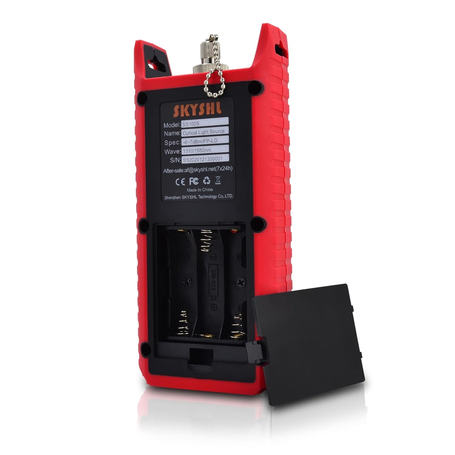 1310nm 1550nm Optische Lichtbron SM Optical Fiber Light Source Tester met SC FC ST LC UPC adapter en Kleurenscherm(SS100S)