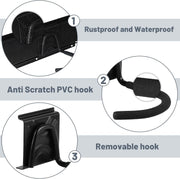 Fietsenrek - Fietsstandaard - Fietshouder - Fietshaak - voor 6 Fietsen  - 5 Helmen - Verstelbare - Verticale Wandfietsophanging - met Framebescherming - voor Woning - Garage - Opslag - Zwart