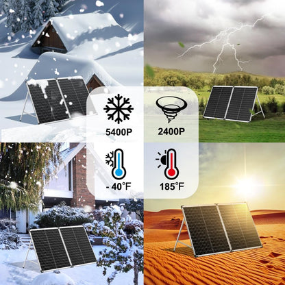 100W Draagbaar Zonnepaneel – Inklapbaar Zonnepaneel – Mobiele Panelen – Zonnecharger – Zonnepaneellader – Monokristallijn – Ingebouwde Laadregelaar – USB Uitgang