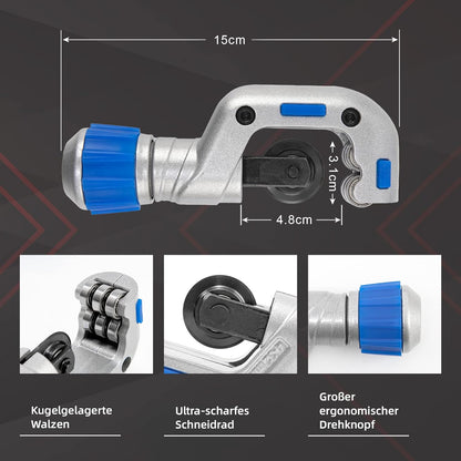 Buisbuiger, buisbuigmachine van koperen buizen en remleidingen, handmatig met buissnijder, ontbramer voor airconditioning, buigtang, remleiding, buiggereedschap, 1/4 inch - 7/8 inch tot 90