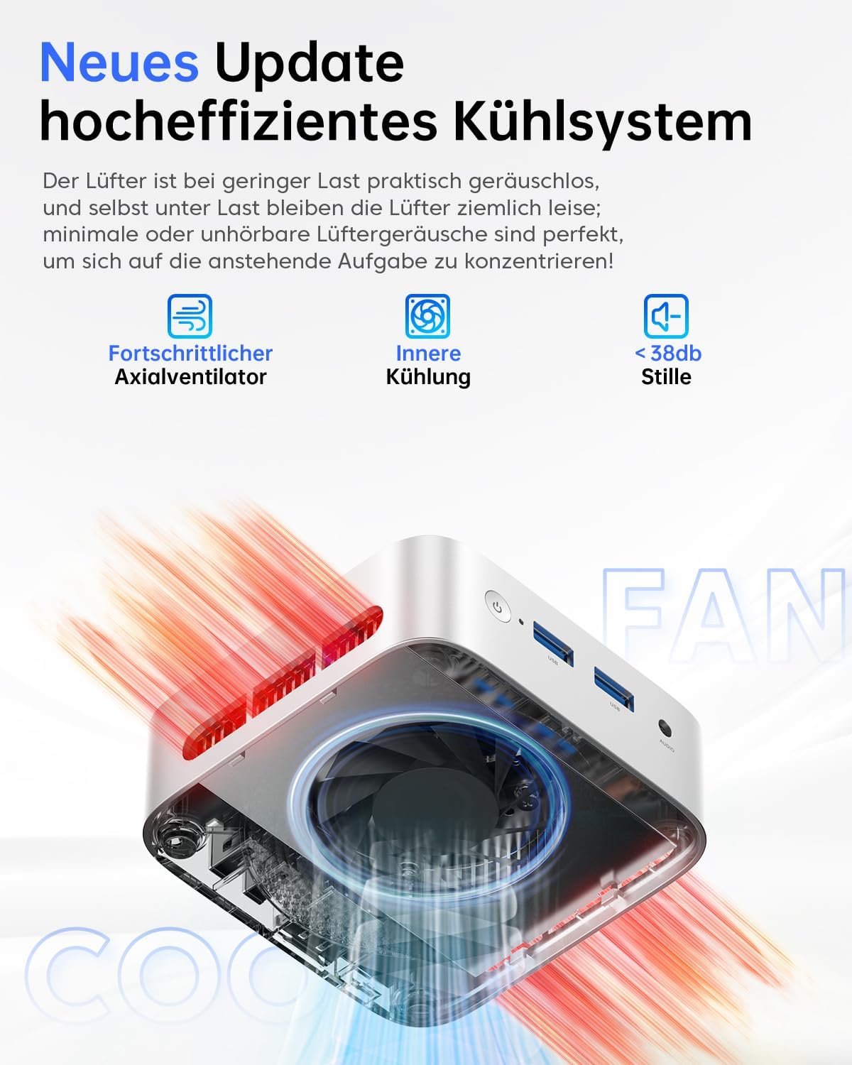 ACEMAGICIAN T8Plus Mini-PC, 12e Generatie Alder Lake N100 (Tot 3,40 GHz), 12 GB LPDDR5 256 GB M.2 SSD Met W11 Pro | Dual RJ45 | 4K HDMI * 3 | WiFi 5 Voor Thuis/Kantoor/School
