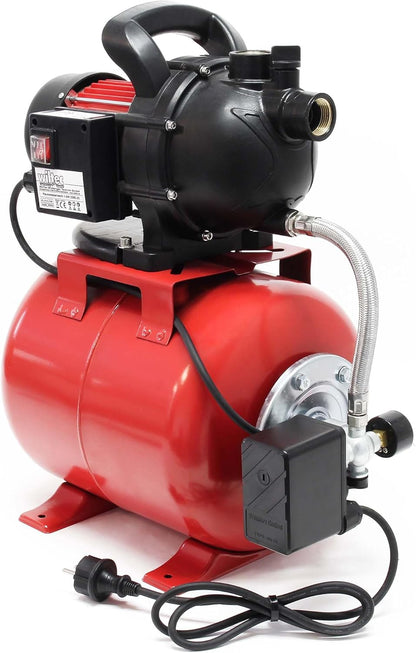 Tuinpomp – Waterpomp – Centrifugaalpomp – Dompelpomp – Regenwaterpomp – 1000 Watt – 3500 Liter per Uur – Met Drukschakelaar en Manometer